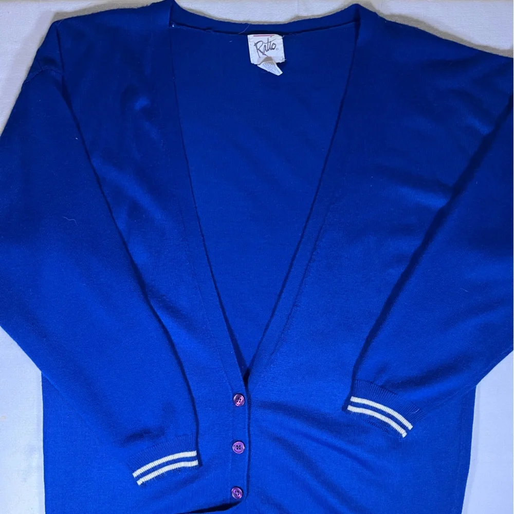 VINTAGE | RATIO Sweater Set | Blue | L - Picture 5 of 7